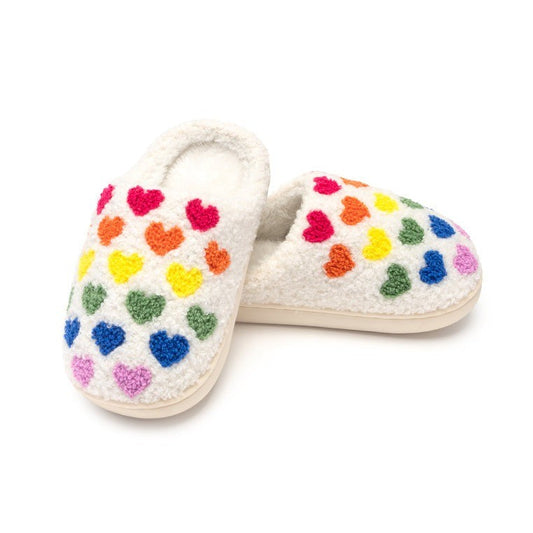Rainbow Heart Slippers Big|10867