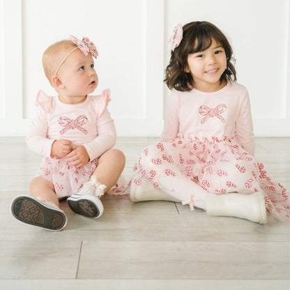 Candy Cane Confetti Christmas L/S Tutu Dress|10661