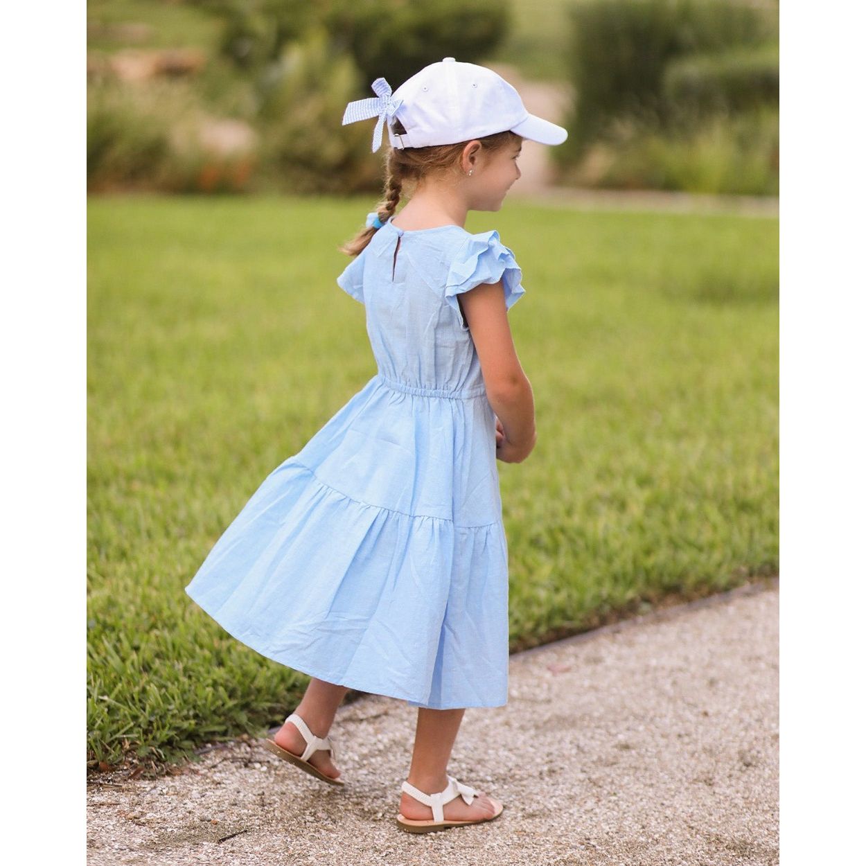 Girls' Glass Slipper Bow Baseball Hat- white|8071