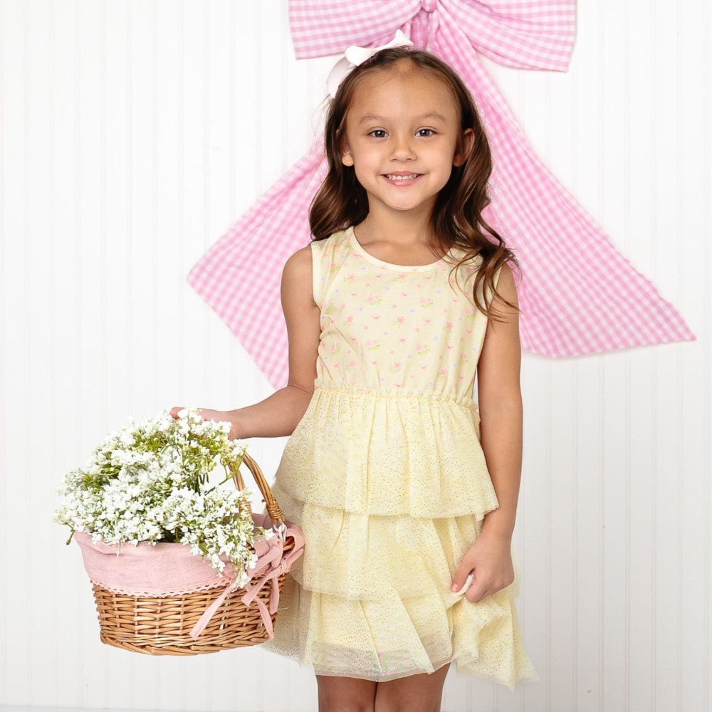 Lemon Floral Tank Tutu Dress|11253