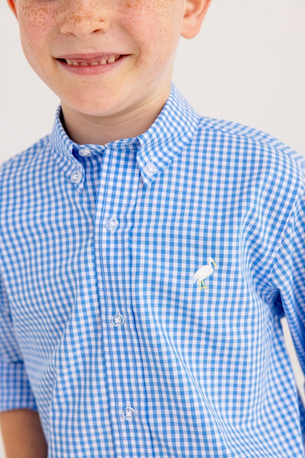 Dean's List Dress Shirt- Blue Gingham|12732