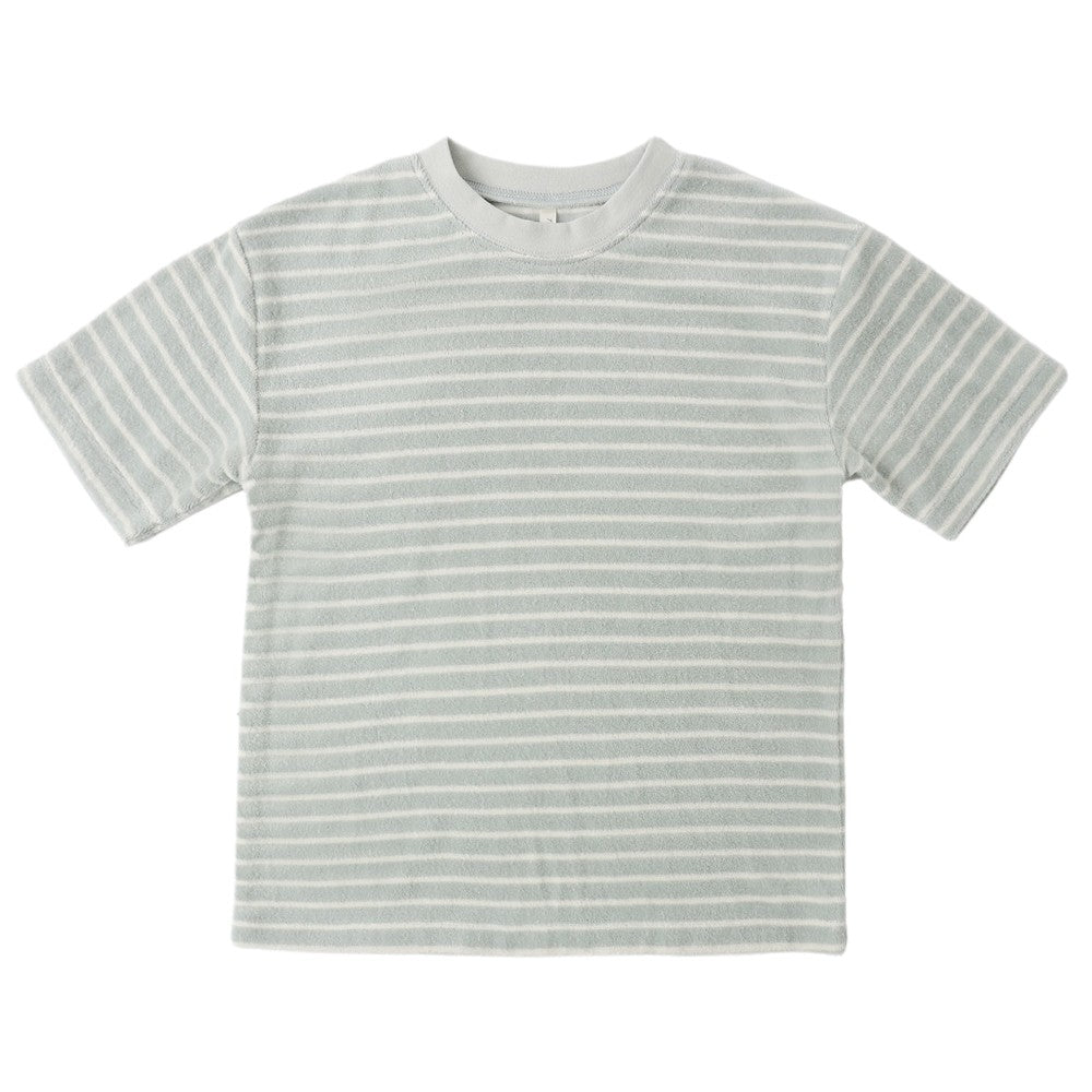 Terry Relaxed Tee Seafoam Stripe|10595