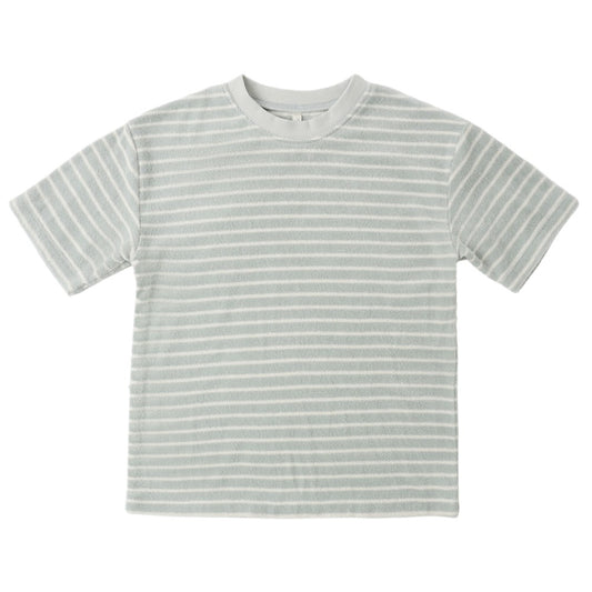 Terry Relaxed Tee Seafoam Stripe|10595