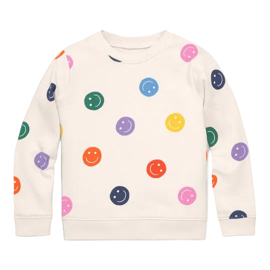Kid's Sweatshirt in Rainbow Happy Faces|13548