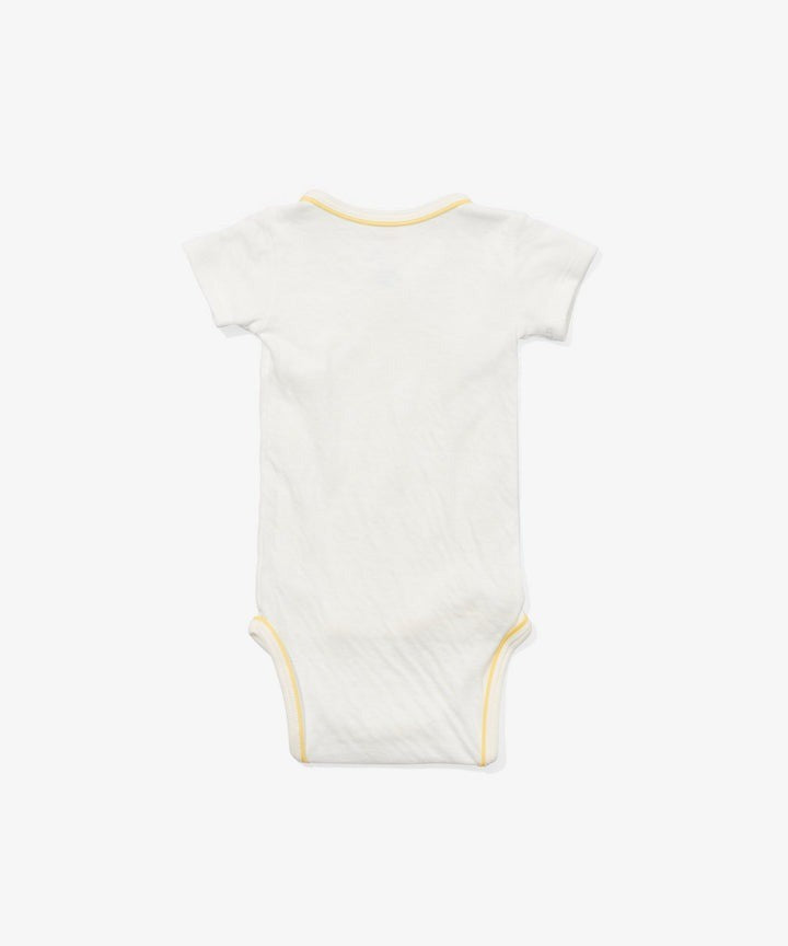 Crossbody Short Sleeve One-Piece - Yellow Piping|9502