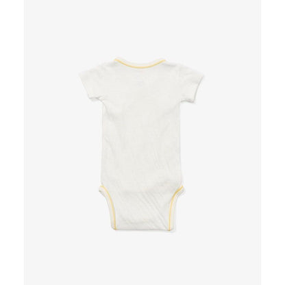Crossbody Short Sleeve One-Piece - Yellow Piping|9502