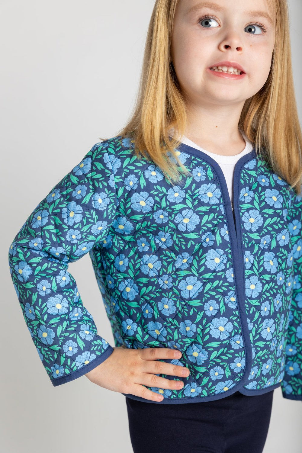 Floral Print Quilted Jacket|12892