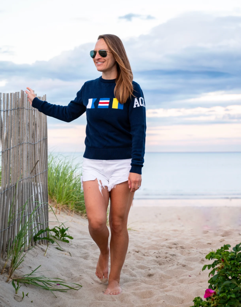 Brant Point ACK Navy Sweater - Women|11731