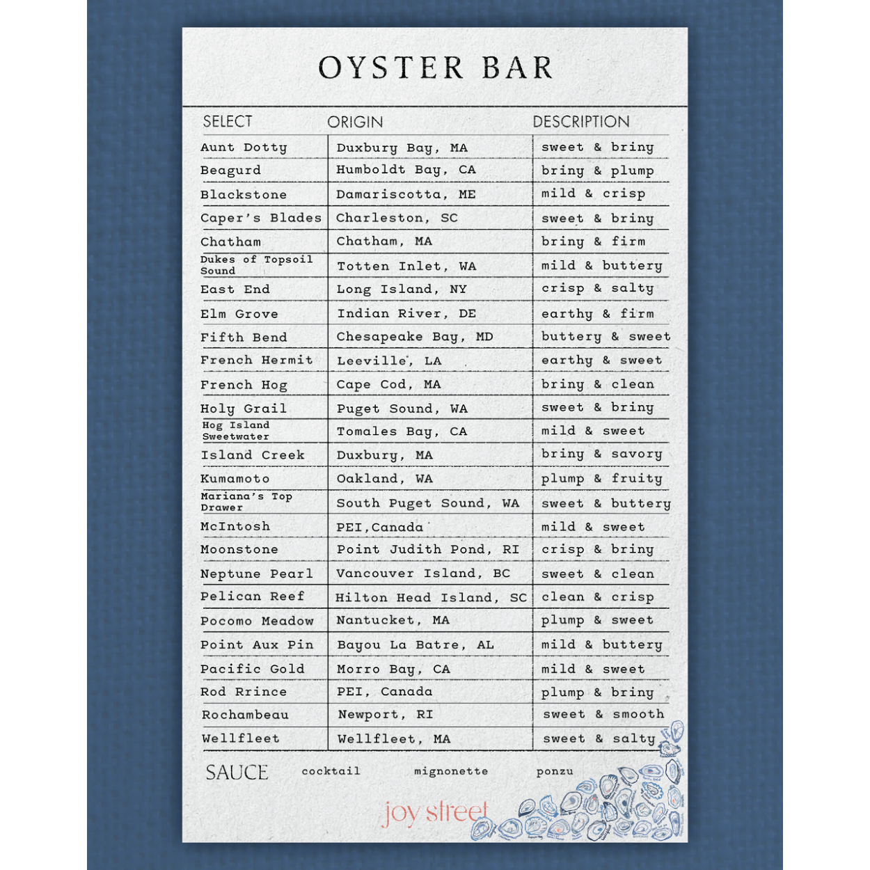 Oysters Two Piece Kids Pajamas - Pearl Blue|7376