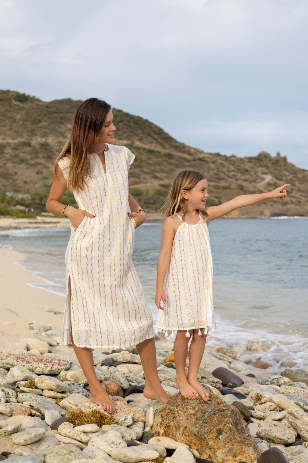 Mini Chantel Dress- Gold Lurex Stripe|11740