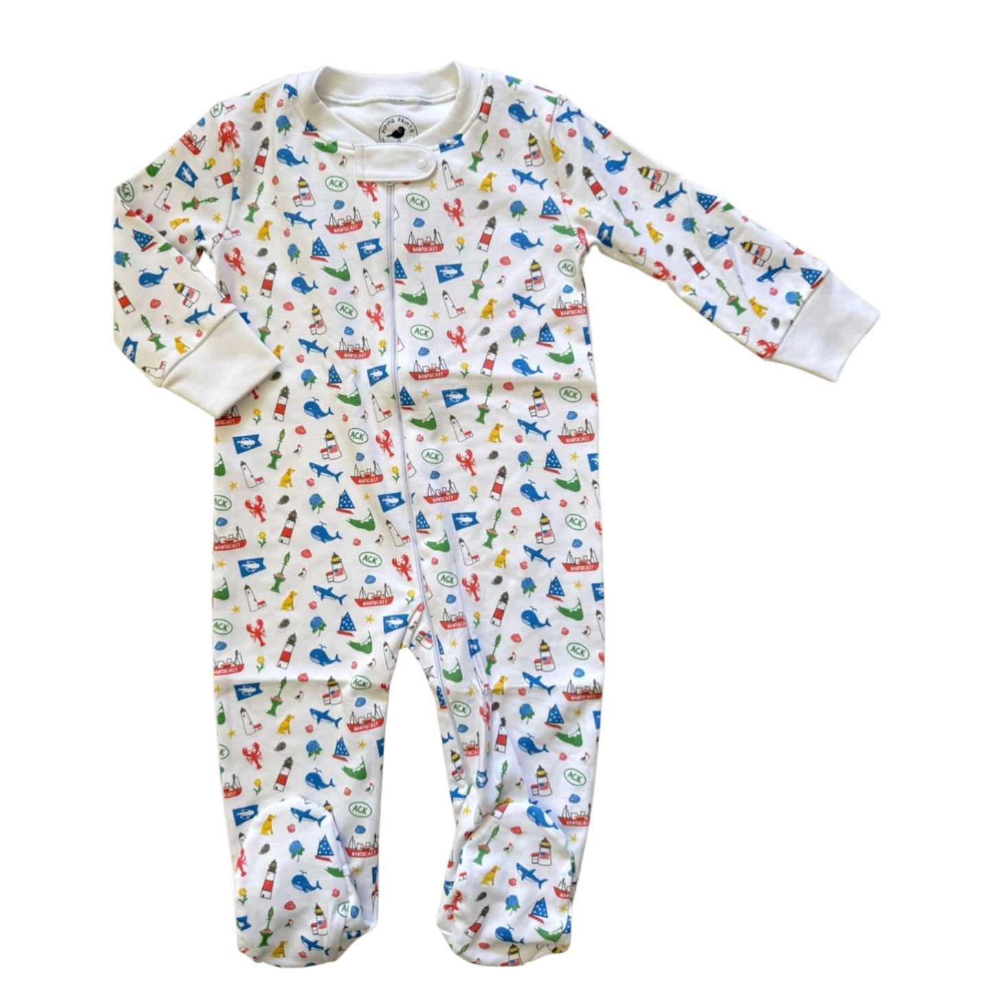 Nantucket Bound Baby Zip Romper