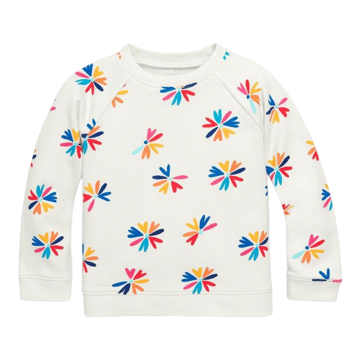 Sweatshirt In Cloud Rainbow Heart Bloom|7701