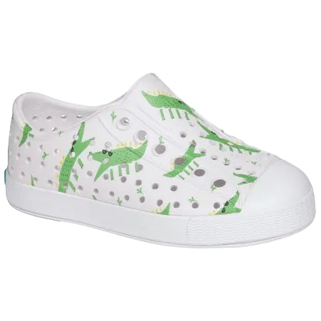 Jefferson Print Native Shoes- Alligators/ Shell White