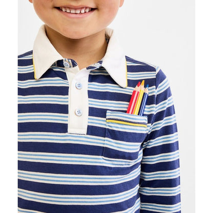 Parker Polo, Navy Twin Stripe|9370