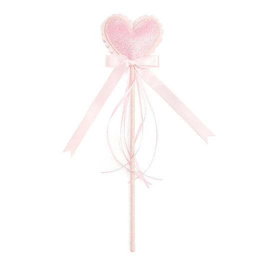 Scalloped Glitter Heart Wand|10659