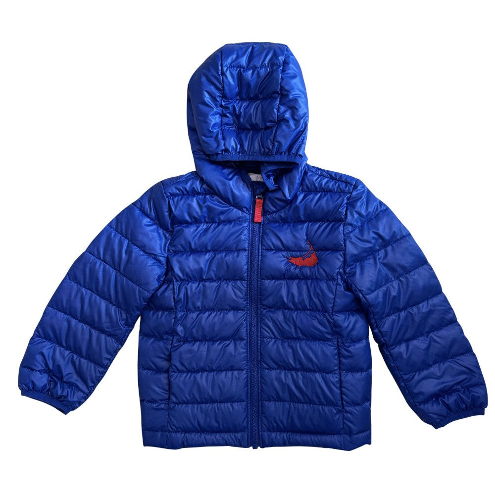 Cobalt Puffer Jacket with Embroidered Nantucket|9738