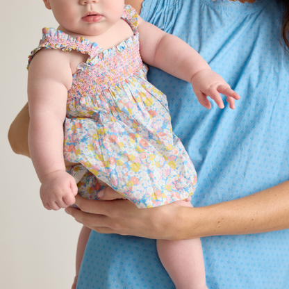 baby girls jasmine blossom smocked top and bloomer|11409
