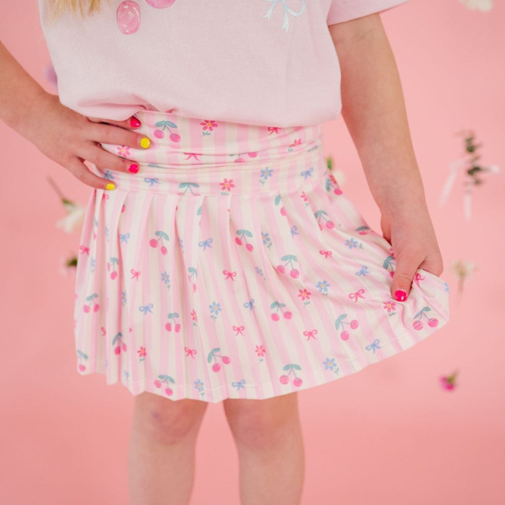 Cherry Bow Athletic Skort|11654