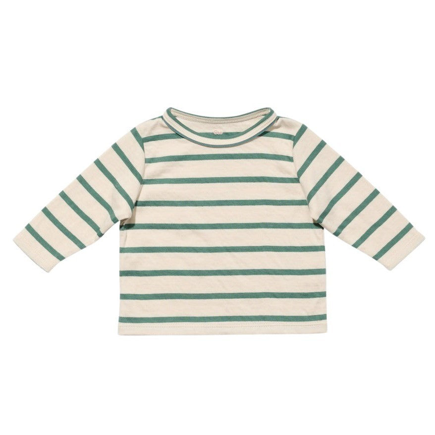 Edward Baby T-Shirt, Pine Stripe|9341