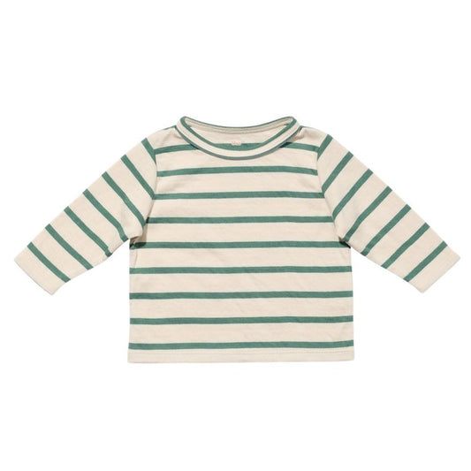 Edward Baby T-Shirt, Pine Stripe|9341