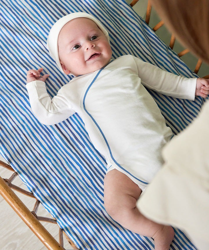 Crossbody One-Piece, Blue Piping|9451