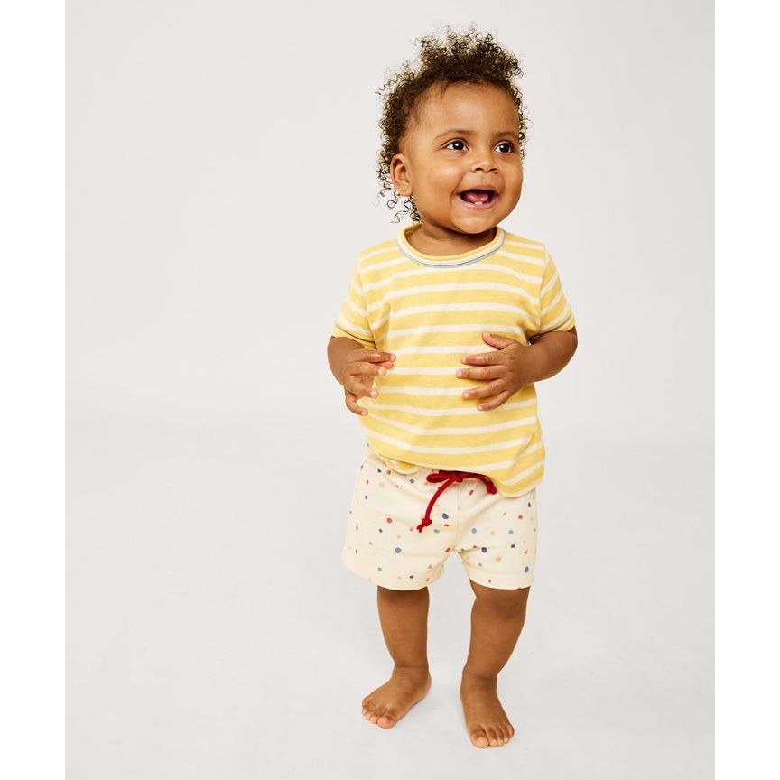 Willie Baby T-Shirt, Yellow Sport Stripe|6872