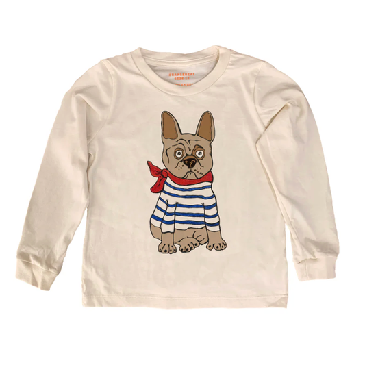 Organic Frenchie Dog Tee L/S|9558