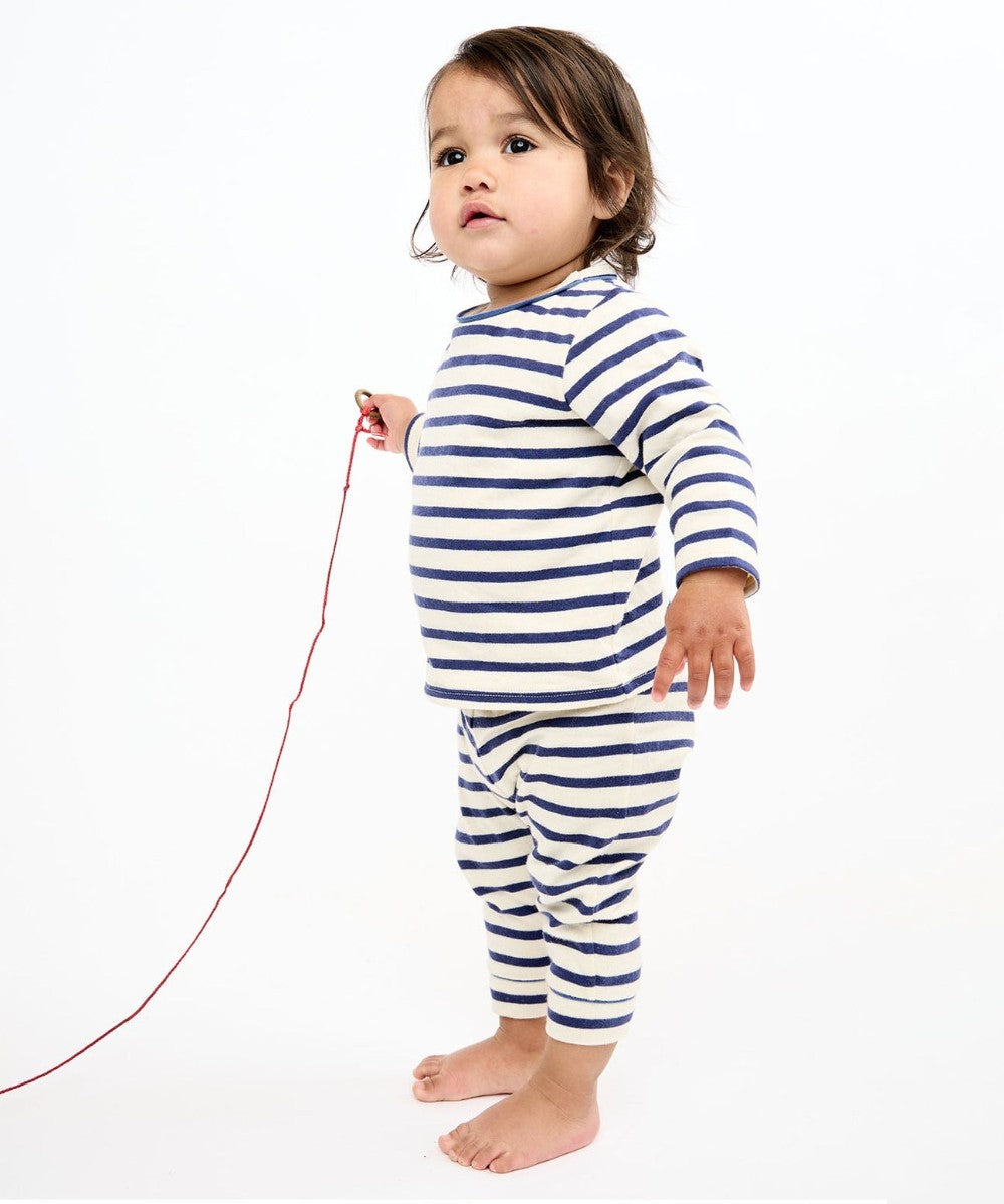 Andy Baby Legging, Navy Stripe|9396
