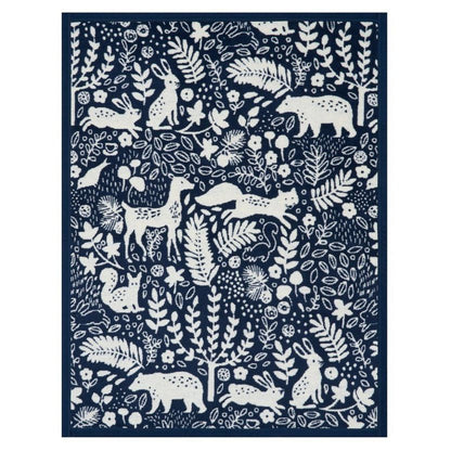 Whimsical Woods Mini Navy Blanket|10228