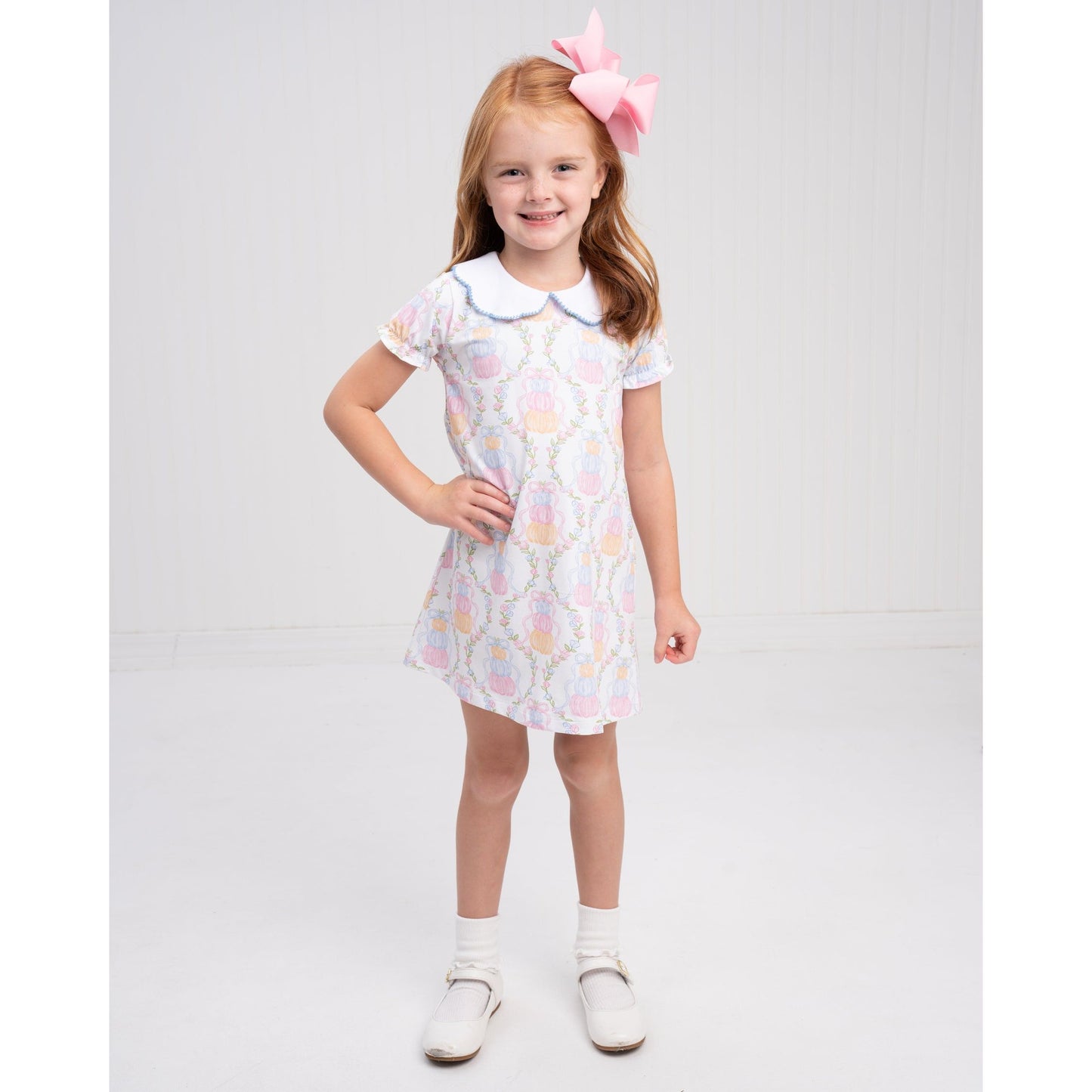 Presley Kait Pumpkin Trellis Dress