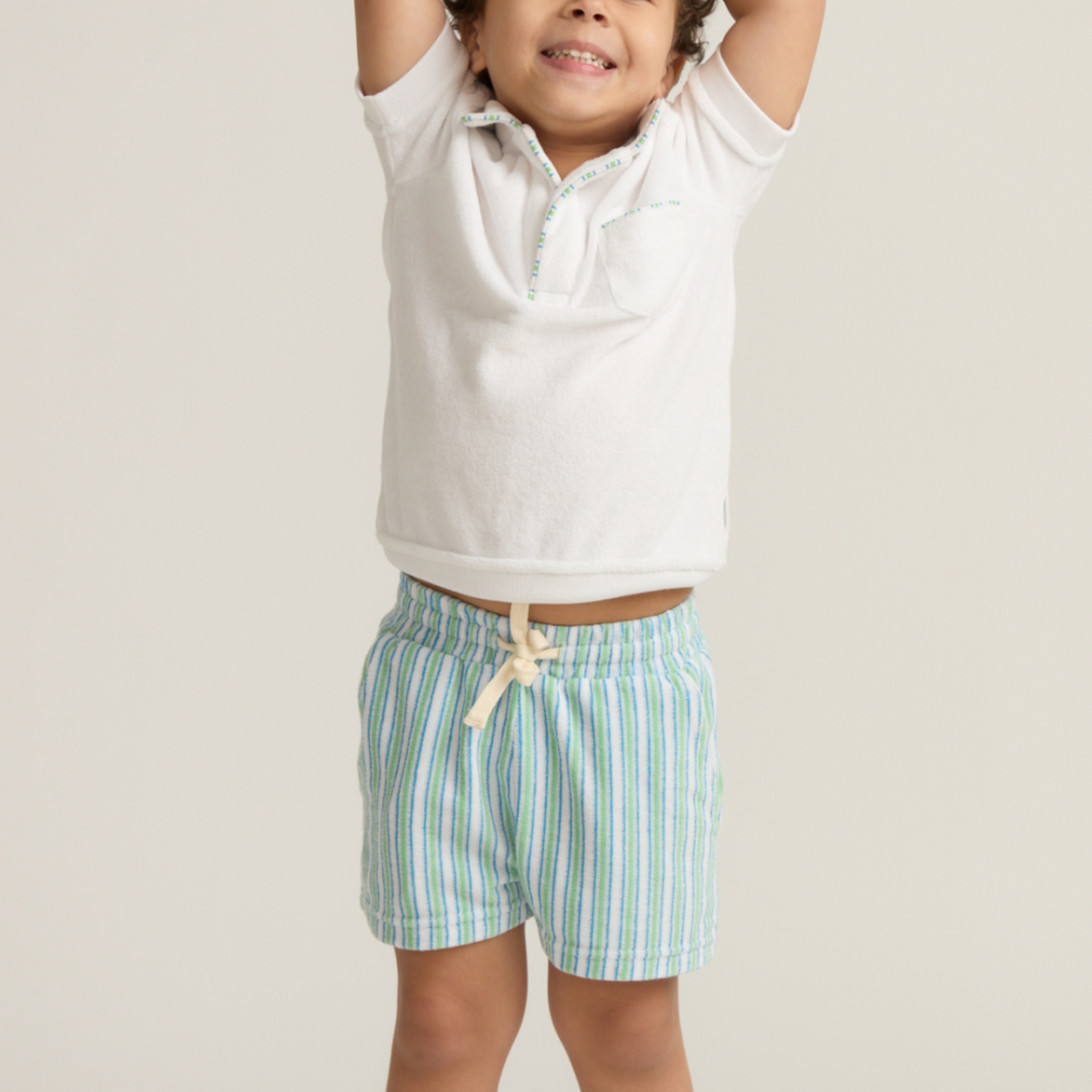 Boys tamarin stripe french terry short|11421