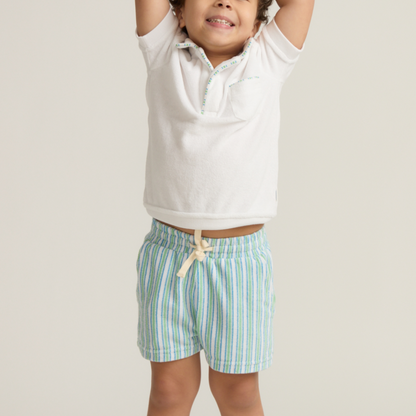 Boys tamarin stripe french terry short|11421