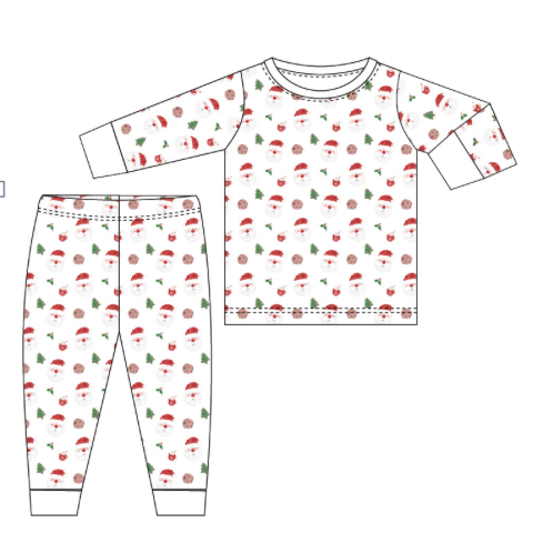 Cookies With Santa Pima Jammies 2-Piece Set|13214