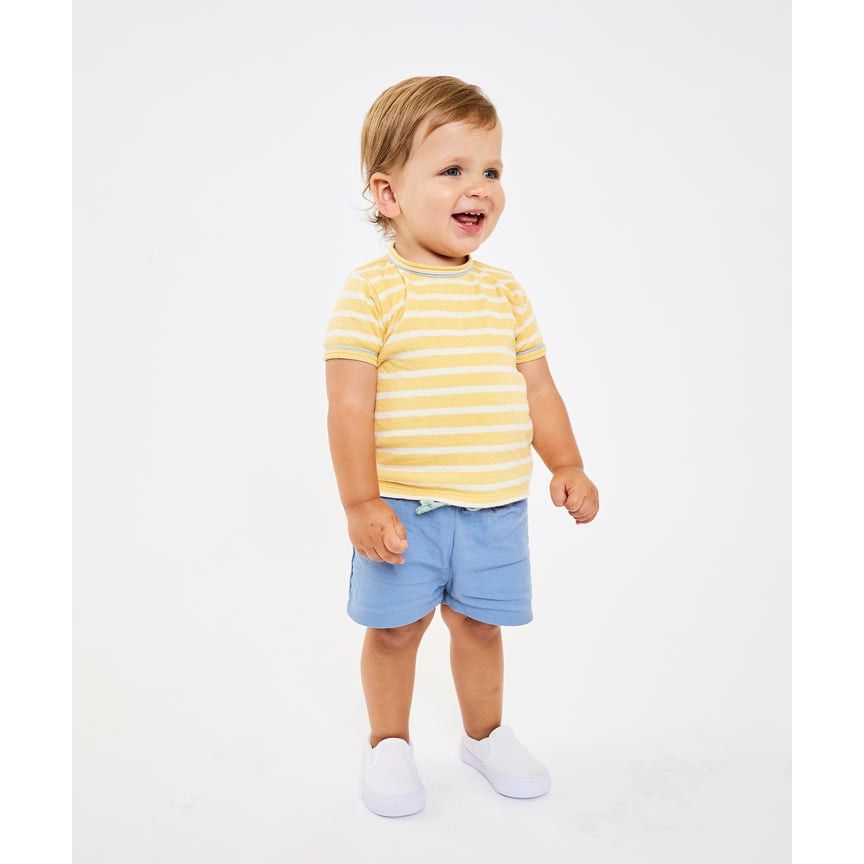 Willie Baby T-Shirt, Yellow Sport Stripe|6874