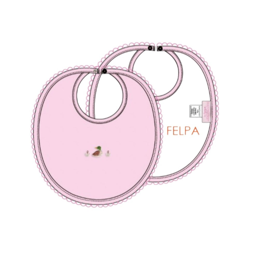 Madaket Mallard Embroidered Bib-Peony|13181