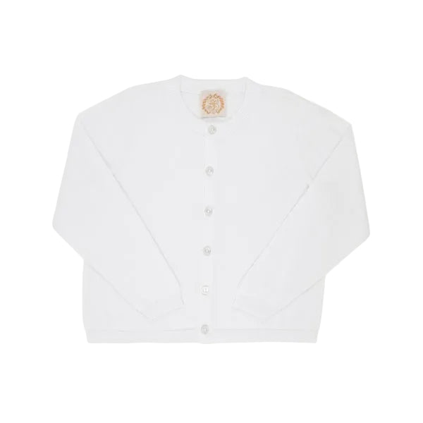 Cambridge Card/Pearl Buttons- Worth Ave White|12739