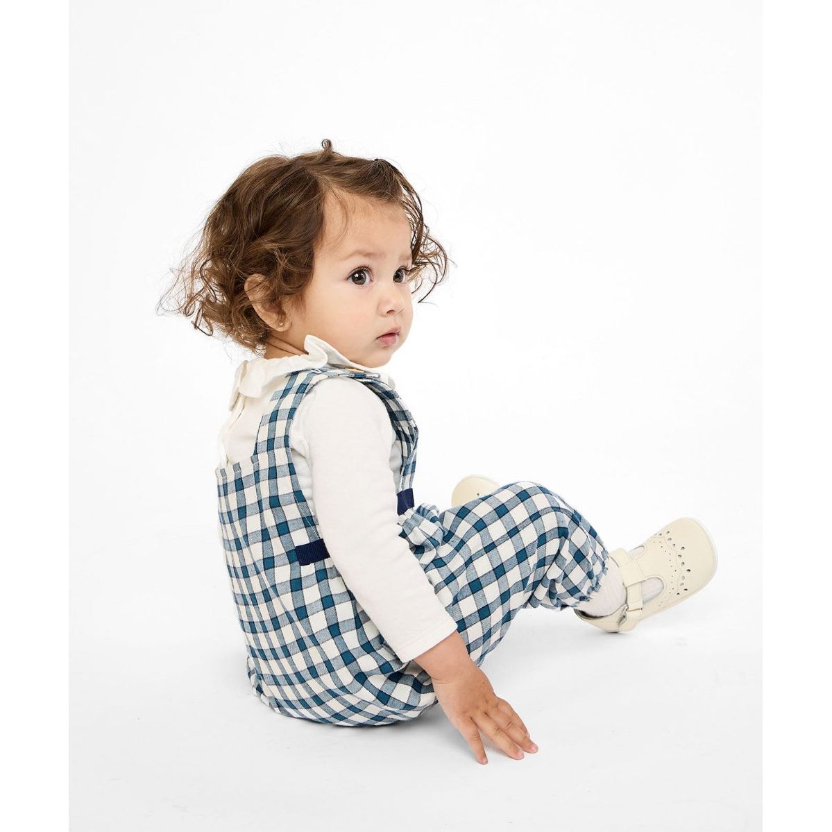 Scout Baby Overall, Blue Picnic Check|9061