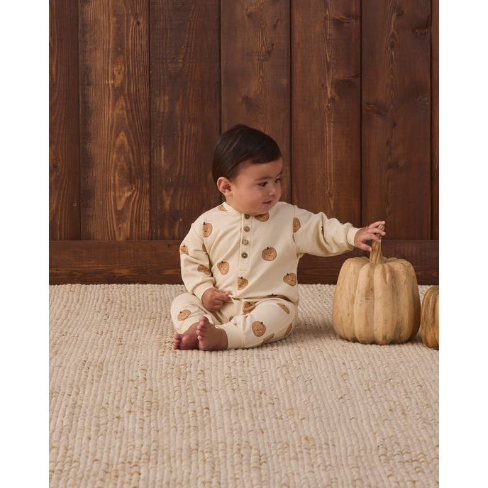 Relaxed Fleece Jumpsuit - Pumpkins