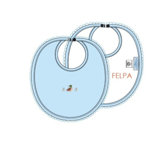 Madaket Mallard Embroidered Bib-Chatham Bars Blue|13180