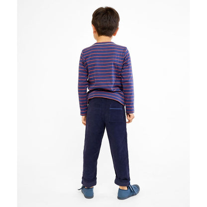 Edward T-Shirt, Navy Fine Stripe|9085
