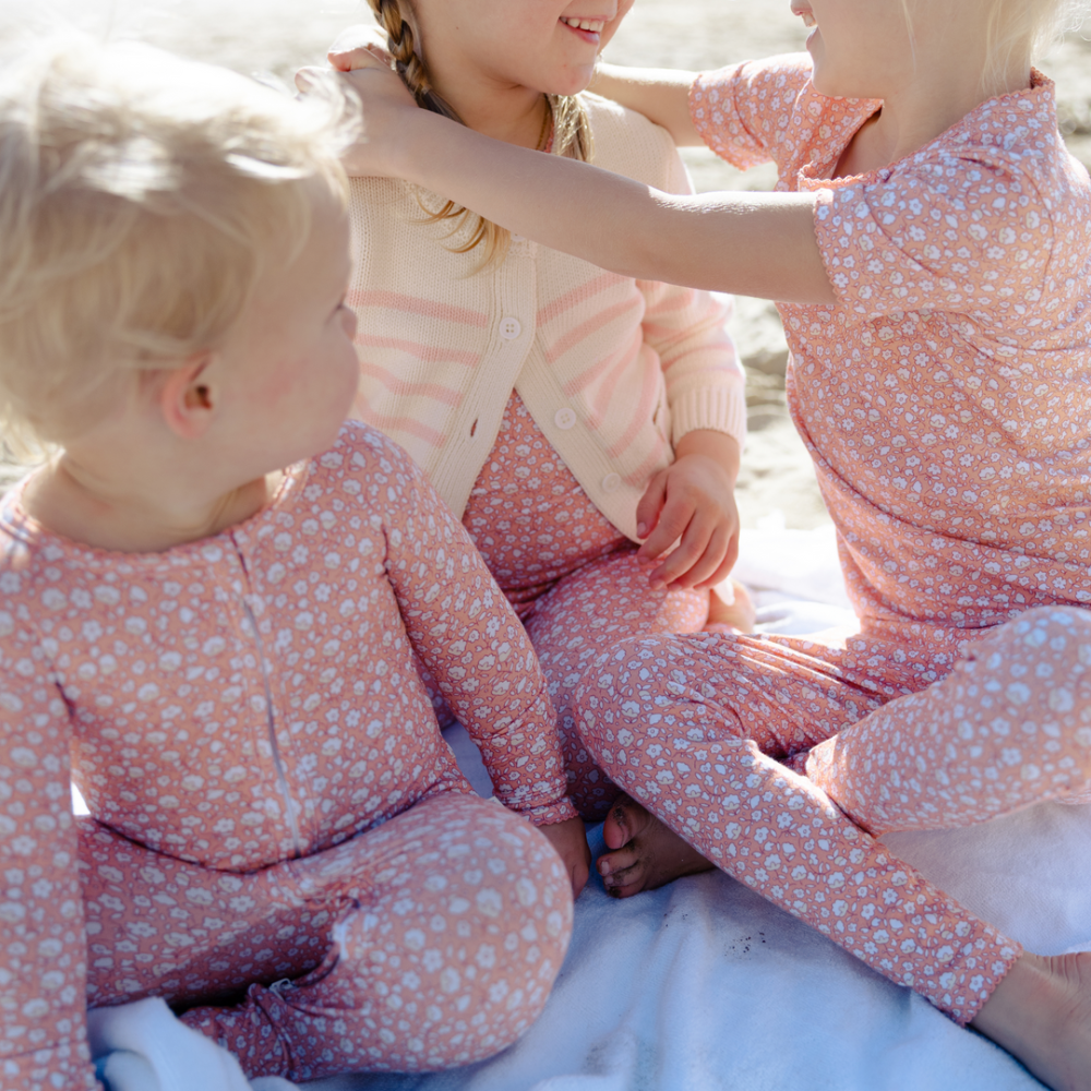 Baby Melone Floral Pima Footie|12779