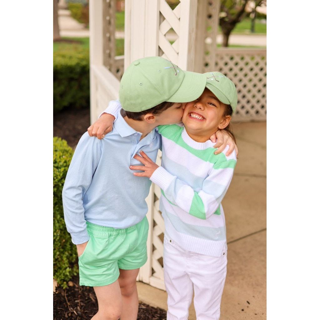 Girls' Golf Clubs Bow Baseball Hat- green|8086