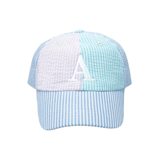 Boys' Multicolor Seersucker Baseball Hat- multi|8137