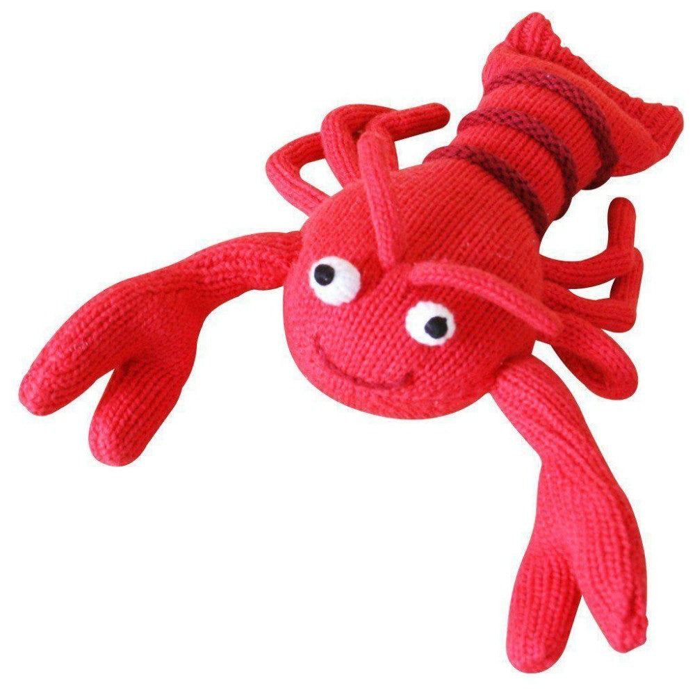 Larry the Lobster Knit Rattle|13311
