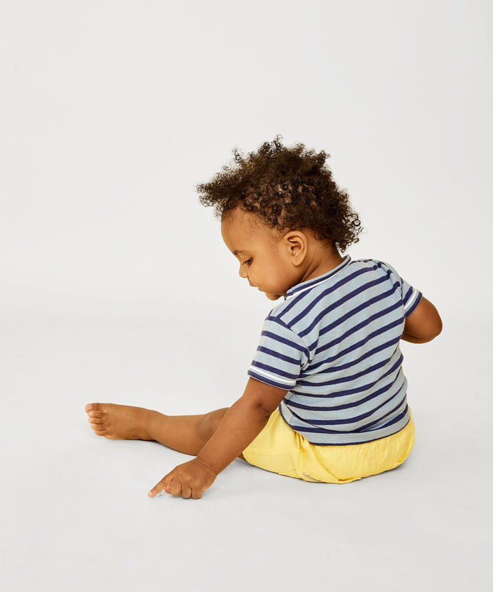 Willie Baby T-Shirt, Sky Sport Stripe|6864