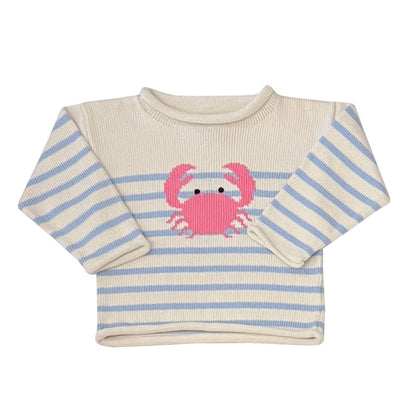 Crab Roll Neck Sweater-Pink|12849
