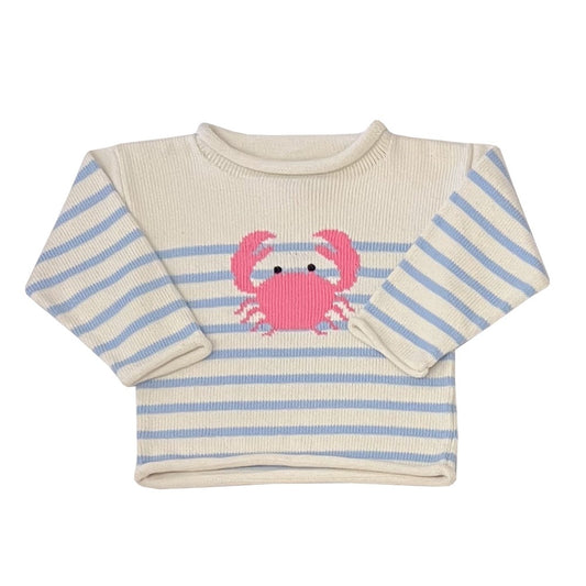 Crab Roll Neck Sweater-Pink|12849