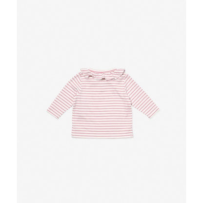 Hen Baby Shirt, Rose Mini Stripe|9454