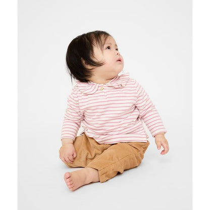 Hen Baby Shirt, Rose Mini Stripe|9453