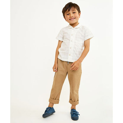 Robinson Shirt, Cream Windowpane|6417